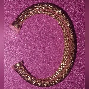 Mesh gold Plated cuff bracelet